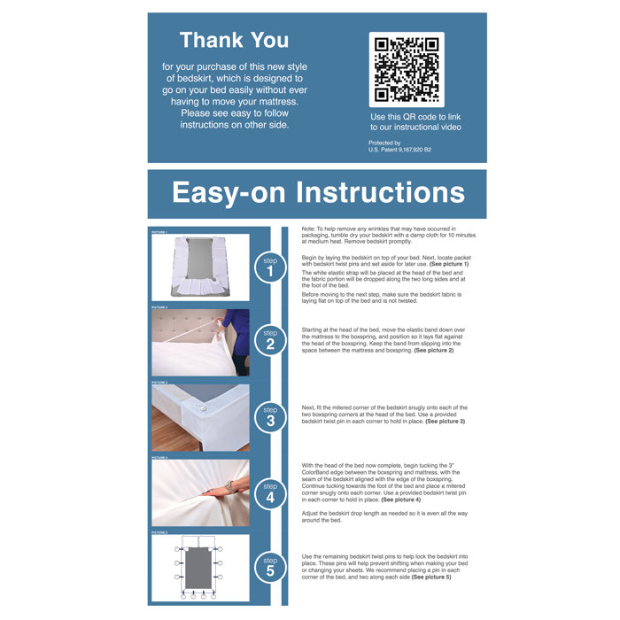 Ophelia & Co. Rolande Pleated Wrinkle Resistant Wrap Around Bed Skirt